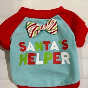 Martha Stewart Santa Helpers Dog Shirt w/ Bow Tie